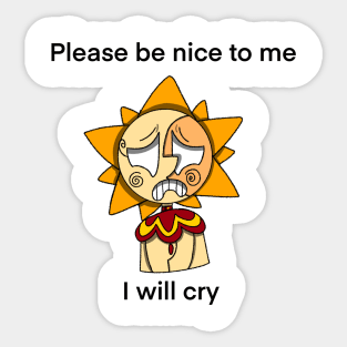 FNAF SB Sun "Please Be Nice To Me" Sticker